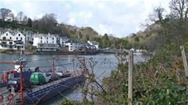 View back to Fowey from Bodinnick after crossing the river on the car ferry